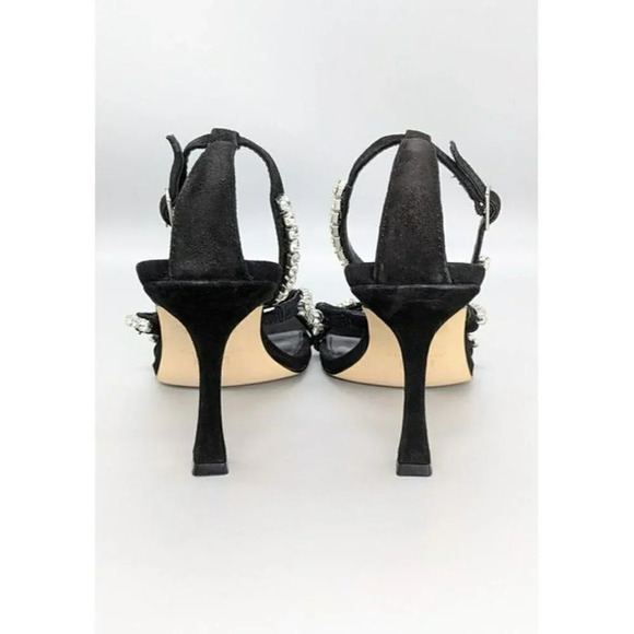 NIB Marc Fisher Dezzi Rhinestone Ankle Strap Sandal Black Size 6 M (MSRP $150) - Picture 5 of 7